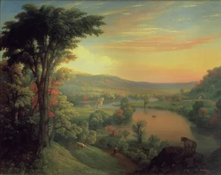 View of the Mohawk near Little Falls, 1854